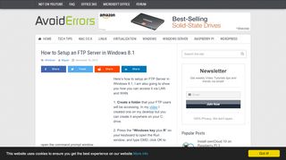 
                            10. How to Setup an FTP Server in Windows 8.1 - AvoidErrors