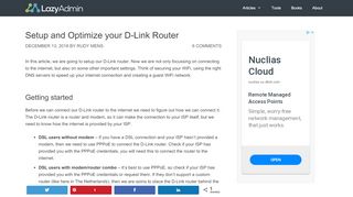 
                            12. How to Setup and Optimize your D-Link Router — - LazyAdmin