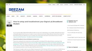 
                            8. How to setup and troubleshoot your Digicel 4G Broadband Modem ...