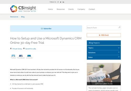 
                            7. How to Setup and Use a Microsoft Dynamics CRM Online 30-day Free ...