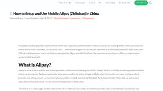 
                            13. How to Setup and Use Mobile Alipay (Zhifubao) in China