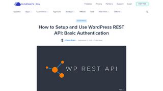 
                            13. How to Setup Basic Authentication in WordPress REST API - Cloudways