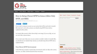 
                            10. How to Setup Chroot SFTP in Linux (Allow Only SFTP, not SSH)