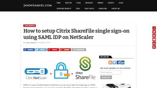 
                            9. How to setup Citrix ShareFile single sign-on using SAML IDP on ...