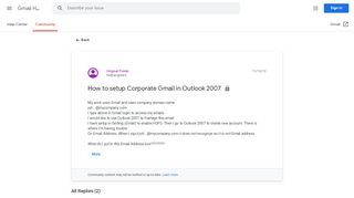 
                            10. How to setup Corporate Gmail in Outlook 2007 - Google Product Forums
