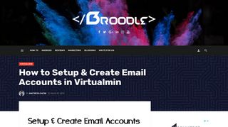 
                            7. How to Setup & Create Email Accounts in Virtualmin - Broodle
