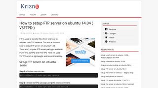
                            3. How to setup FTP server on ubuntu 14.04 ( VSFTPD ) - Krizna