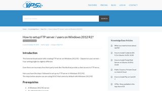 
                            7. How to setup FTP server / users on Windows 2012 R2? - VPSie