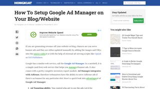 
                            13. How To Setup Google Ad Manager on Your Blog/Website - Hongkiat