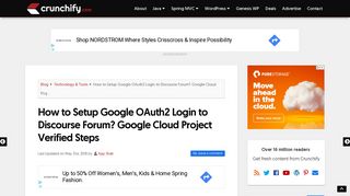 
                            8. How to Setup Google OAuth2 Login to Discourse Forum? - Crunchify