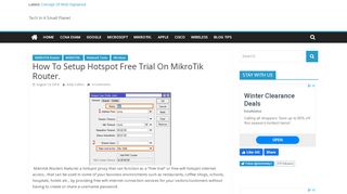 
                            10. How To Setup Hotspot Free Trial On MikroTik Router. - - ...