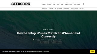 
                            8. How to Setup iTunes Match on iPhone/iPad Correctly - iGeeksBlog.com