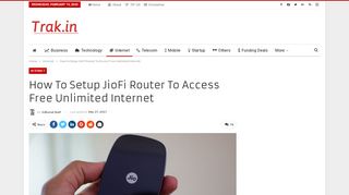 
                            11. How to Setup JioFi Router To Access Free Unlimited Internet ... - Trak.in