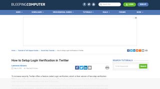 
                            6. How to Setup Login Verification in Twitter - Bleeping Computer