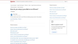 
                            9. How to setup Lycos Mail on an iPhone - Quora