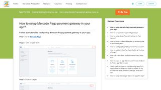 
                            11. How to setup Mercado Pago payment gateway in your app - Appy Pie