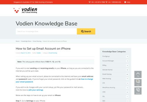 
                            12. How to setup my email account on iPhone? – Knowledge Base