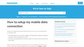 
                            4. How to setup my mobile data connection – Support