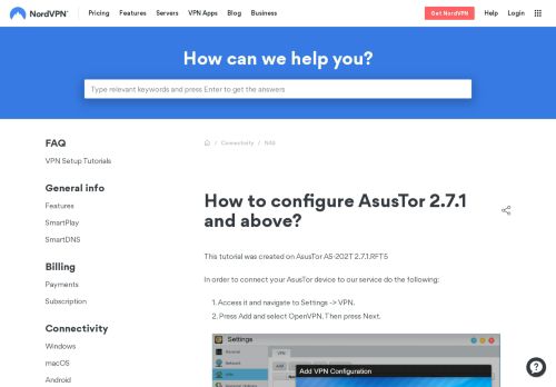 
                            5. How to setup OpenVPN on Asustor | NordVPN