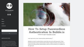
                            11. How To Setup Passwordless Authentication In Bubble.is – AtThatMatt