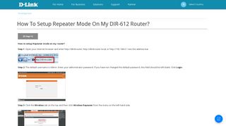 
                            5. How to setup Repeater mode on my router? - D-Link - Vietnam