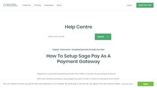 
                            4. How to Setup Sage Pay As A Payment Gateway | Create.net