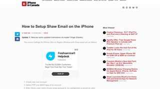 
                            10. How to Setup Shaw Email on the iPhone | iPhone in Canada Blog