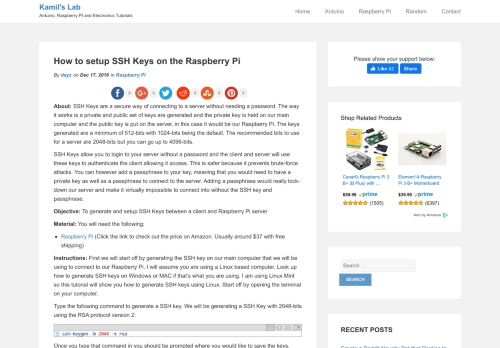 
                            6. How to setup SSH Keys on the Raspberry Pi – Kamil's Lab