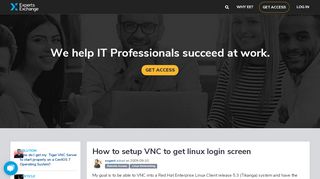 
                            10. How to setup VNC to get linux login screen - Experts Exchange