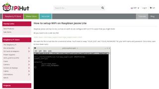 
                            10. How to setup WiFi on Raspbian Jessie Lite | The Pi Hut