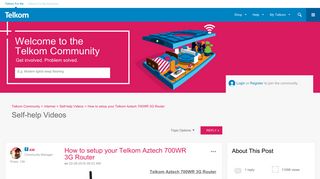 
                            12. How to setup your Telkom Aztech 700WR 3G Router - Telkom ...