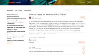 
                            10. How to share an Activity with a friend – Strava Support