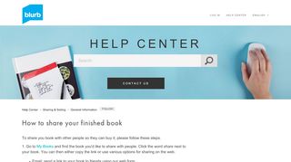 
                            7. How to share your finished book – Help Center