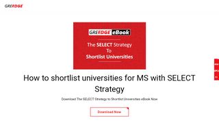 
                            9. How to shortlist universities for MS? - SELECT Strategy | GREedge