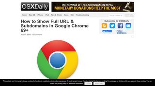 
                            10. How to Show Full URL & Subdomains in Google Chrome 69+