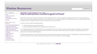 
                            3. How to show pictures received in gmail in Picasa? - Photos Resources