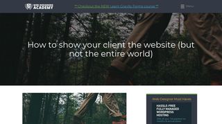 
                            10. How to show your client the website (but not the entire world) - Web ...