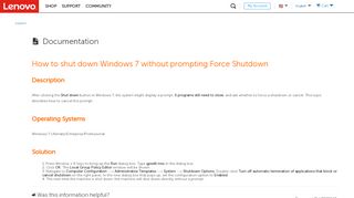 
                            6. How to shut down Windows 7 without prompting Force Shutdown - US