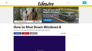 
                            1. How to Shut Down Windows 8 [Easy, 9 Different Methods] - Lifewire