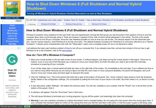 
                            12. How to Shut Down Windows 8 (Full Shutdown and Normal Hybrid ...