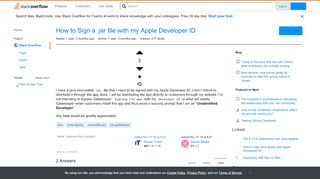 
                            11. How to Sign a .jar file with my Apple Developer ID - Stack Overflow