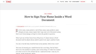 
                            10. How to Sign a Word Document | Time