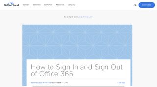 
                            8. How to Sign In and Sign Out of Office 365 - BetterCloud Monitor