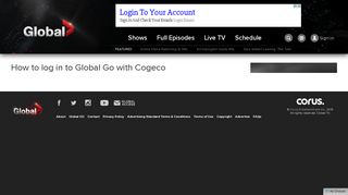 
                            6. How to sign in - Cogeco | GlobalTV.com log in instructions