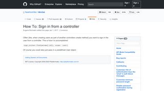 
                            3. How To: Sign in from a controller · plataformatec/devise Wiki · GitHub