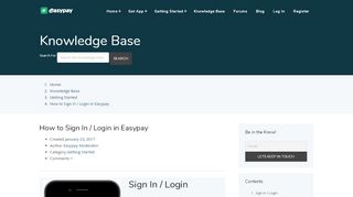 
                            3. How to Sign In / Login in Easypay - Easypay Wallet