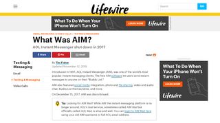 
                            3. How to Sign In to AIM on the Web - Lifewire