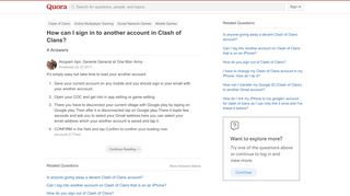 
                            5. How to sign in to another account in Clash of Clans - Quora