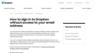 
                            4. How to sign in to Dropbox without access to your email address ...