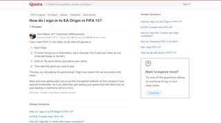 
                            6. How to sign in to EA Origin in FIFA 13 - Quora